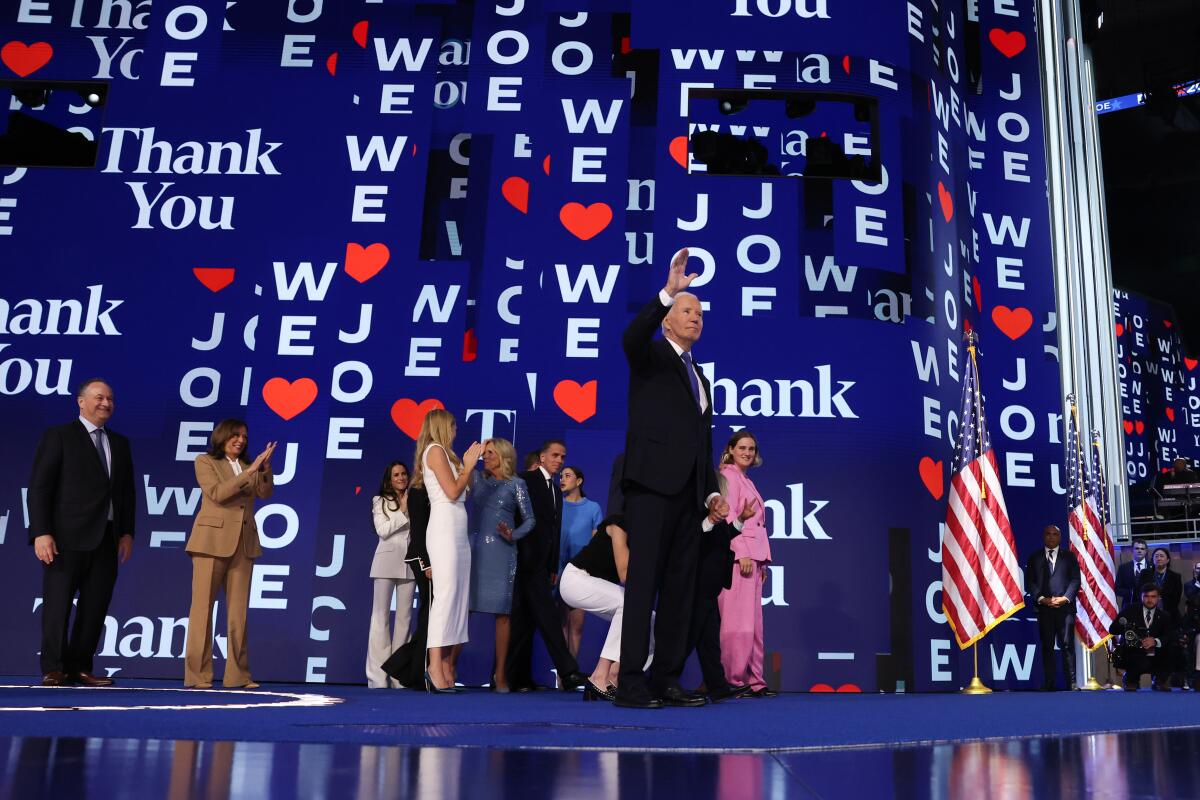 The first family and the second family shared the stage at the Democratic National Convention.