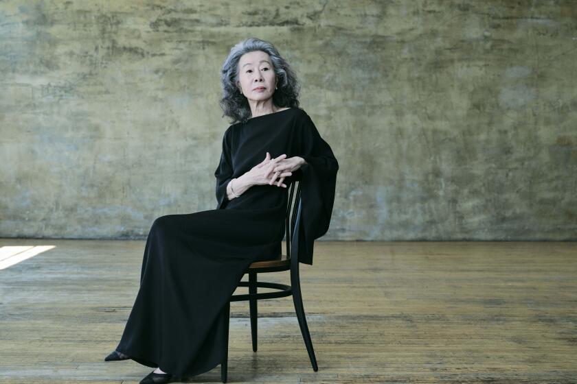 Yuh-Jung Youn, 74, poses for a portrait. Youn Yuh-jung is a South Korean actress, whose career in film and television spans over five decades. Her accolades include an Academy Award, a Screen Actors Guild Award, a British Academy Film Award, an Independent Spirit Award, and a nomination for a Critics' Choice Movie Award. (Credit: Dennis Leupold)