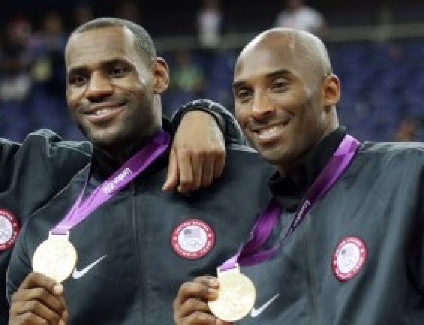 LeBron James and Kobe Bryant were teammates at the 2012 London Olympics.