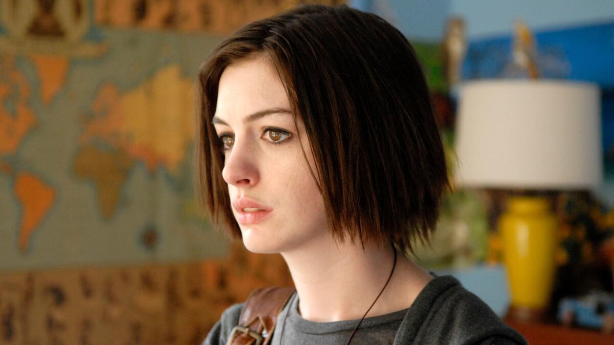 Anne Hathaway in "Rachel Getting Married," a role that earned her an Oscar nomination. (Bob Vergara / Sony Pictures Classics)