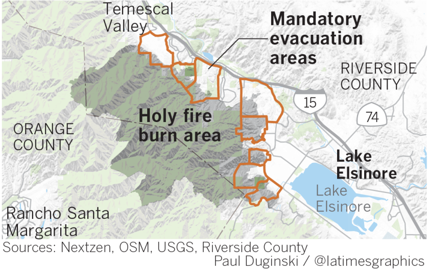 Burn areas of Riverside County under mandatory evacuation as more rain