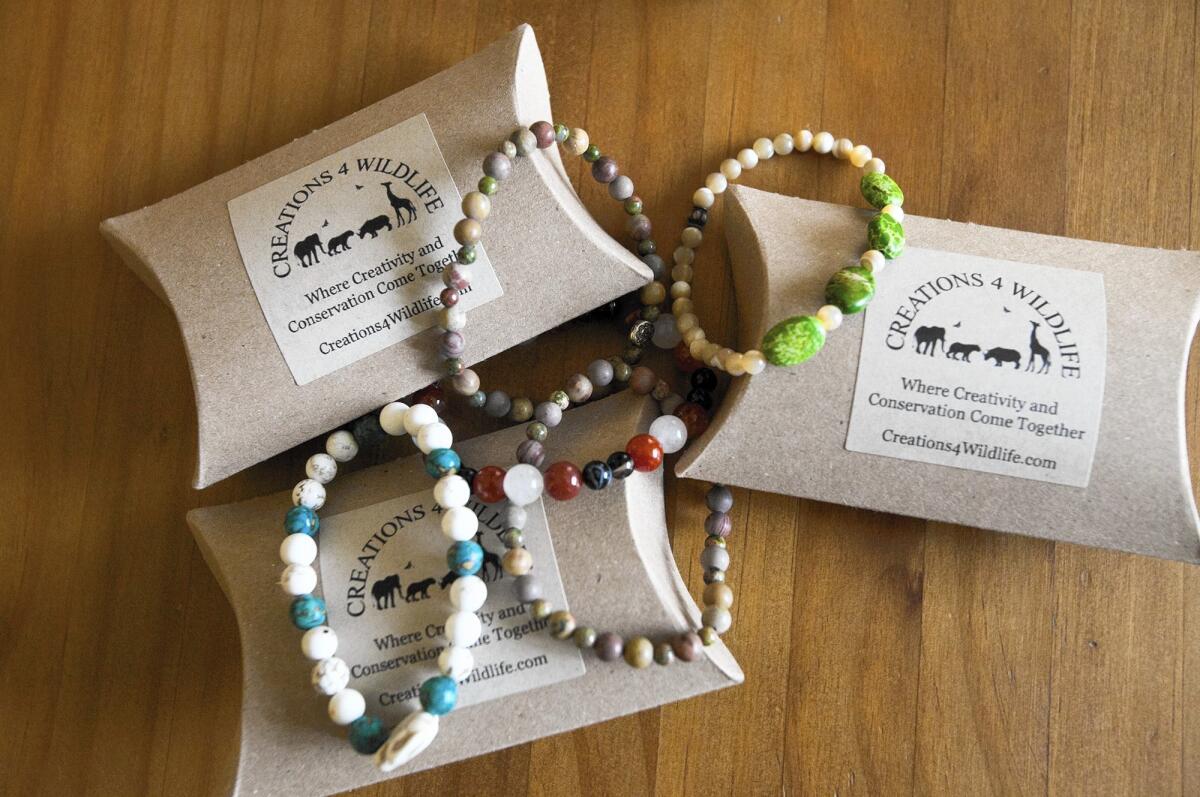 Dylan Fryer, a 7th grader at Corona del Mar Middle School founded Creations 4 Wildlife, a Newport Beach-based company supporting wildlife protection. He raises money by selling bracelets.