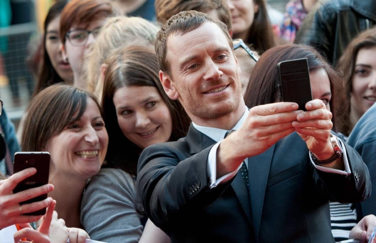 Given what Michael Fassbender has told us about his "allergic reaction" to technology, we're guessing there's only a 50/50 chance this photo turned out.