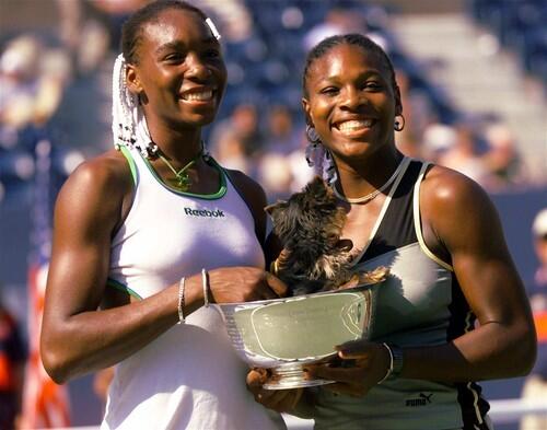 Serena and Venus Williams at U.S. Open doubles