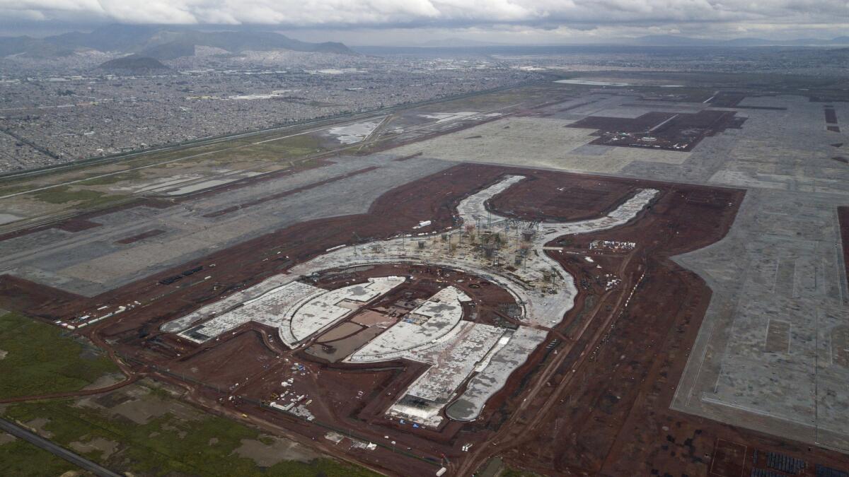 The partially built airport at Texcoco.