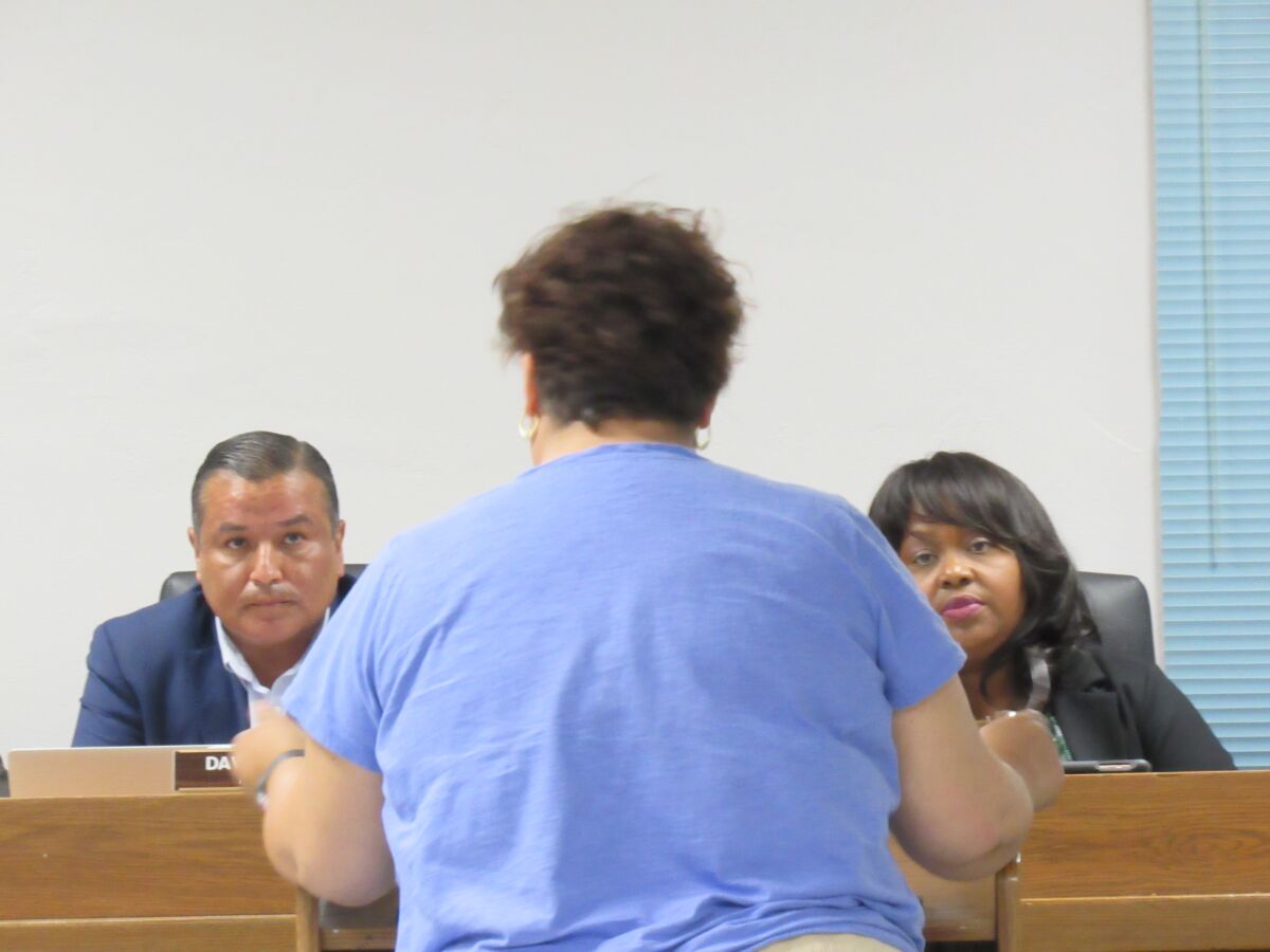 Lemon Grove City Councilman David Arambula (left) and Lemon Grove Mayor Racquel Vasquez are involved in a lawsuit brought by a cannabis dispensary businessman who was injured in a fight with Arambula in 2017.