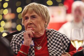 Bakersfield, CA - December 6: Long time Bakersfield resident Billie Jo Medders, 92, watches the Fourth 2024 Republican presisential debate at a watch party at K C Steak House in Bakersfield, CA Wednesday December 6, 2023 in Bakersfield, CA. (Alex Horvath / Los Angeles Times)