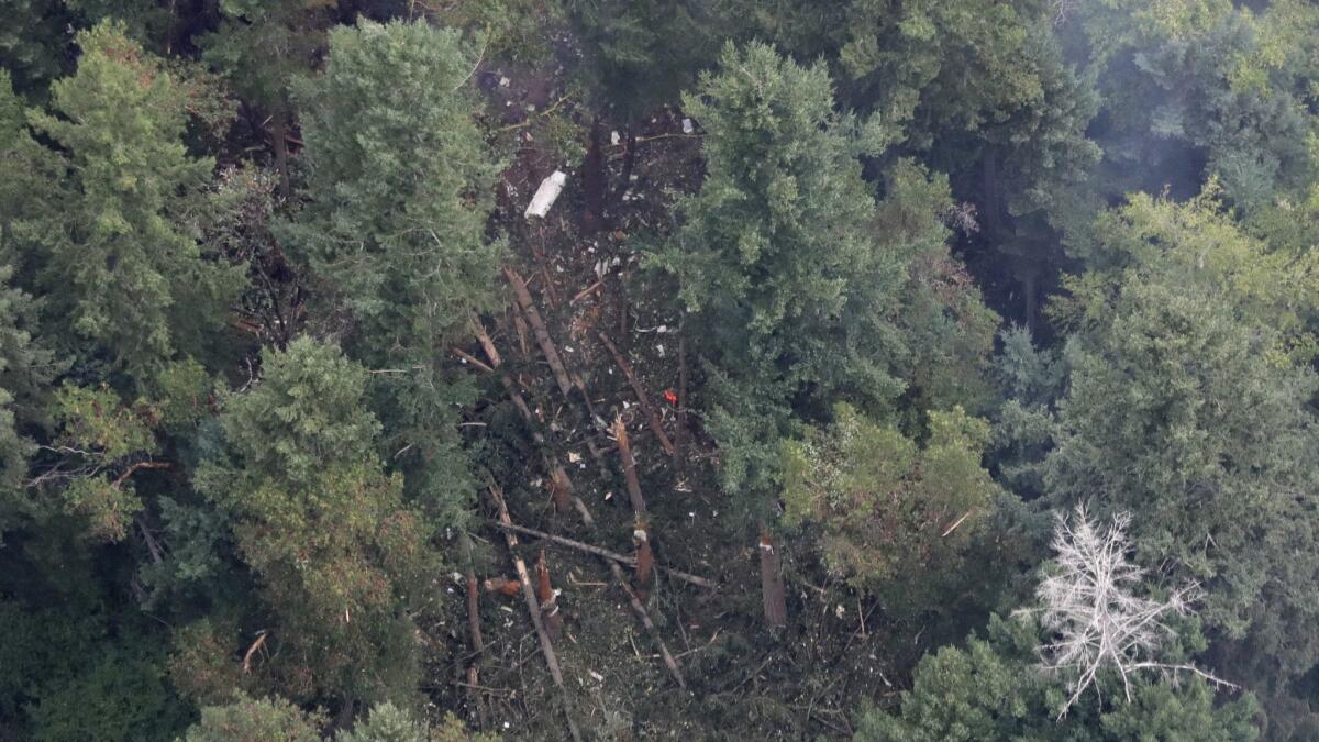 The site on Ketron Island in Washington state where a Horizon Air turboprop plane crashed Friday after it was taken by an employee at Seattle-Tacoma International Airport.