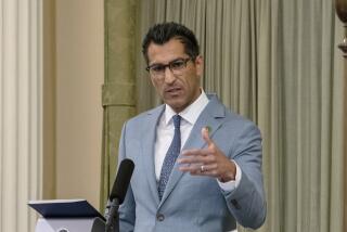 Newly sworn-in California Assembly Speaker Robert Rivas, D-Hollister, speaks at the Capitol in Sacramento, Calif., Friday, June 30, 2023. Rivas replaced Assembly Speaker Anthony Rendon, D-Lakewood, who has held the position since 2016, will be termed out of office at the end of 2024.(AP Photo/Rich Pedroncelli)
