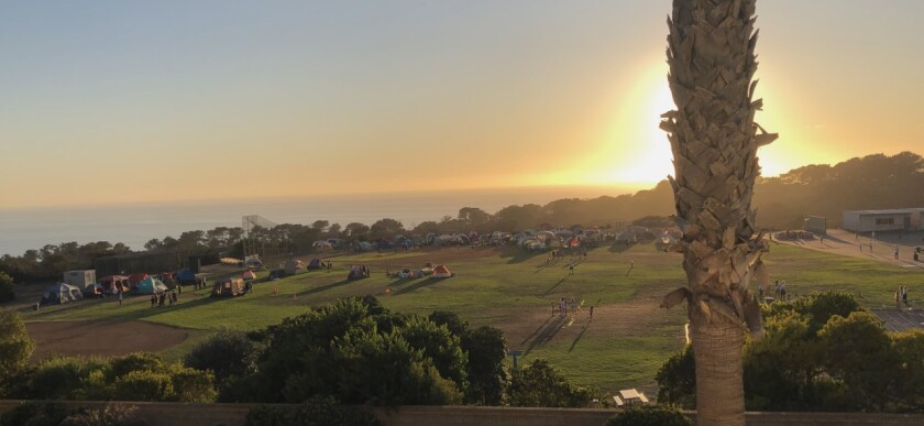 The view of the Del Mar Heights field from Mira Montana during a recent Sage Canyon School campout.