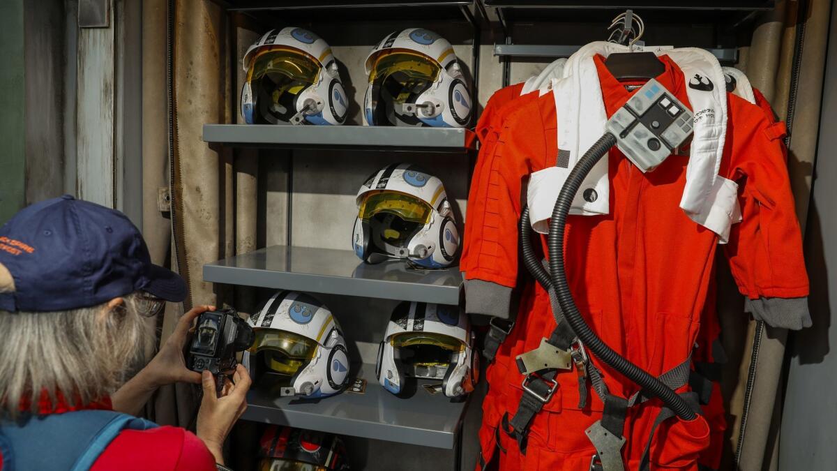 Merchandise for sale throughout the new "Star Wars: Galaxy's Edge," seen during a media preview at Disneyland Resort, in Anaheim, CA, May 29, 2019.