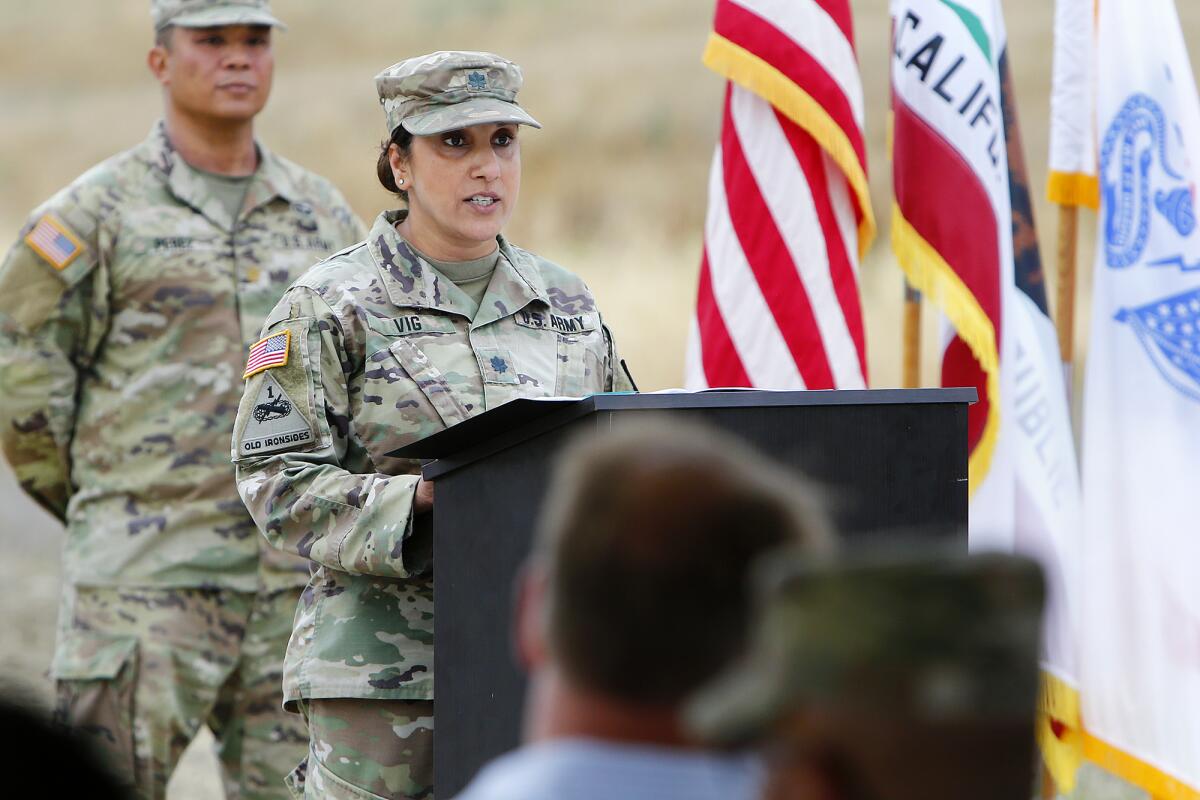 Lt. Col. Manju Vig, garrison commander Los Alamitos Joint Forces Training Base