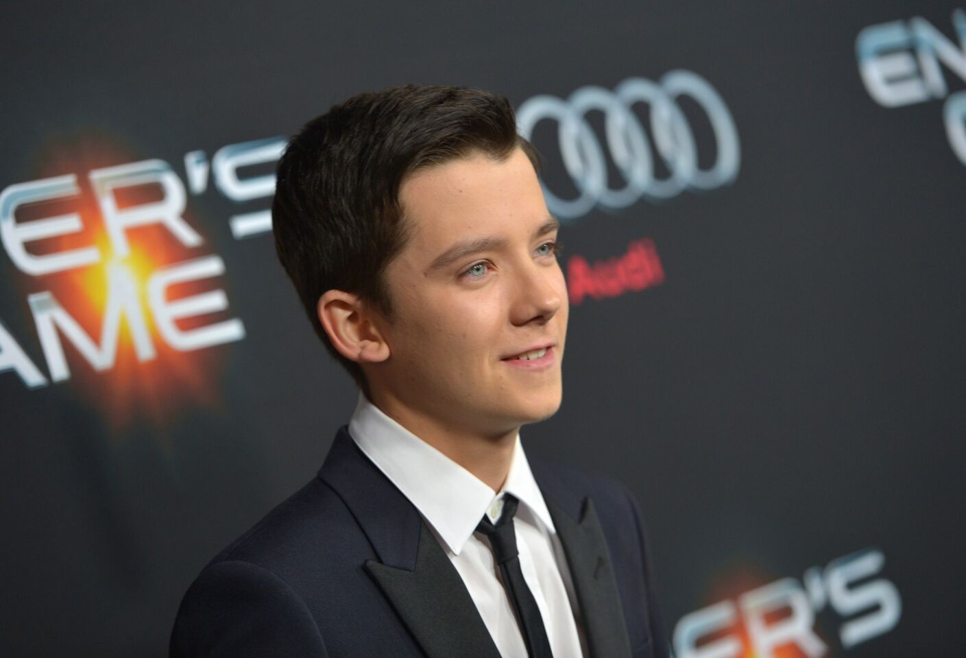 Asa Butterfield arrives at the Los Angeles premiere of "Ender's Game."