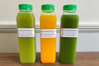 A selection of juices from Kathy's Kitchen in Hyde Park.