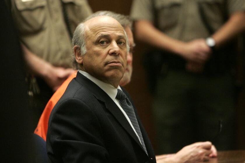 Leonard Levine, attorney for defrocked catholic priest Michael Baker, during his sentencing at Los Angeles Superior Court on Monday afternoon, December 3, 2007. Baker plead guilty to 12 counts of sexually molesting 2 boys. He was sentenced by judge Curtis Rappe to 10 years, 4 months of prison.