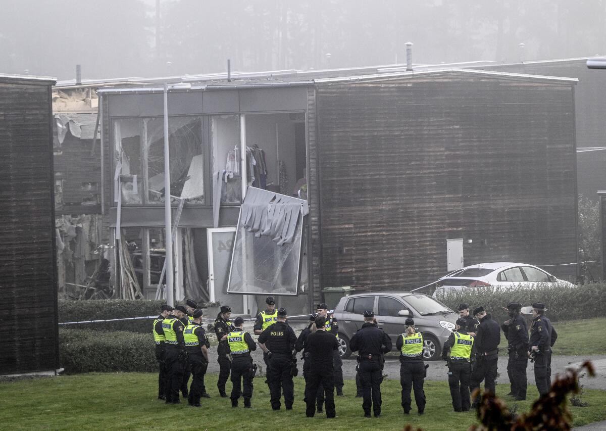 Police at site of powerful explosion outside Uppsala, Sweden