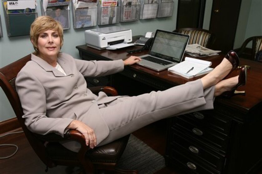 Elizabeth Anderson poses in her Waco, Texas office, Tuesday, May 5, 2009. (AP Photo/Duane Laverty)