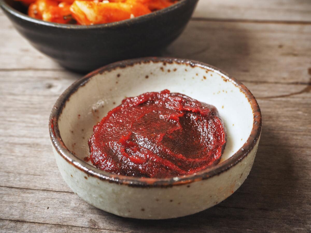 Korean hot pepper paste gochujang.