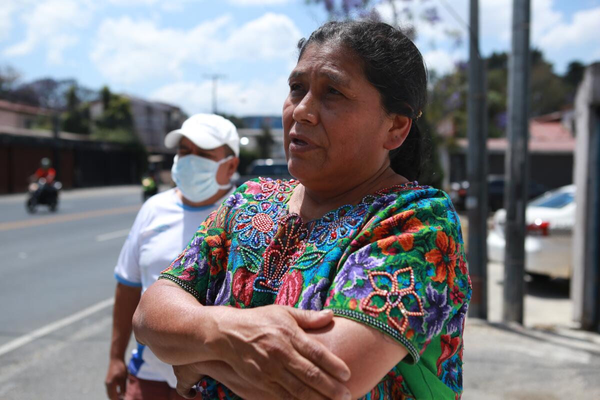 Rosa Bocel searched among those arriving for her 20-year-old son.