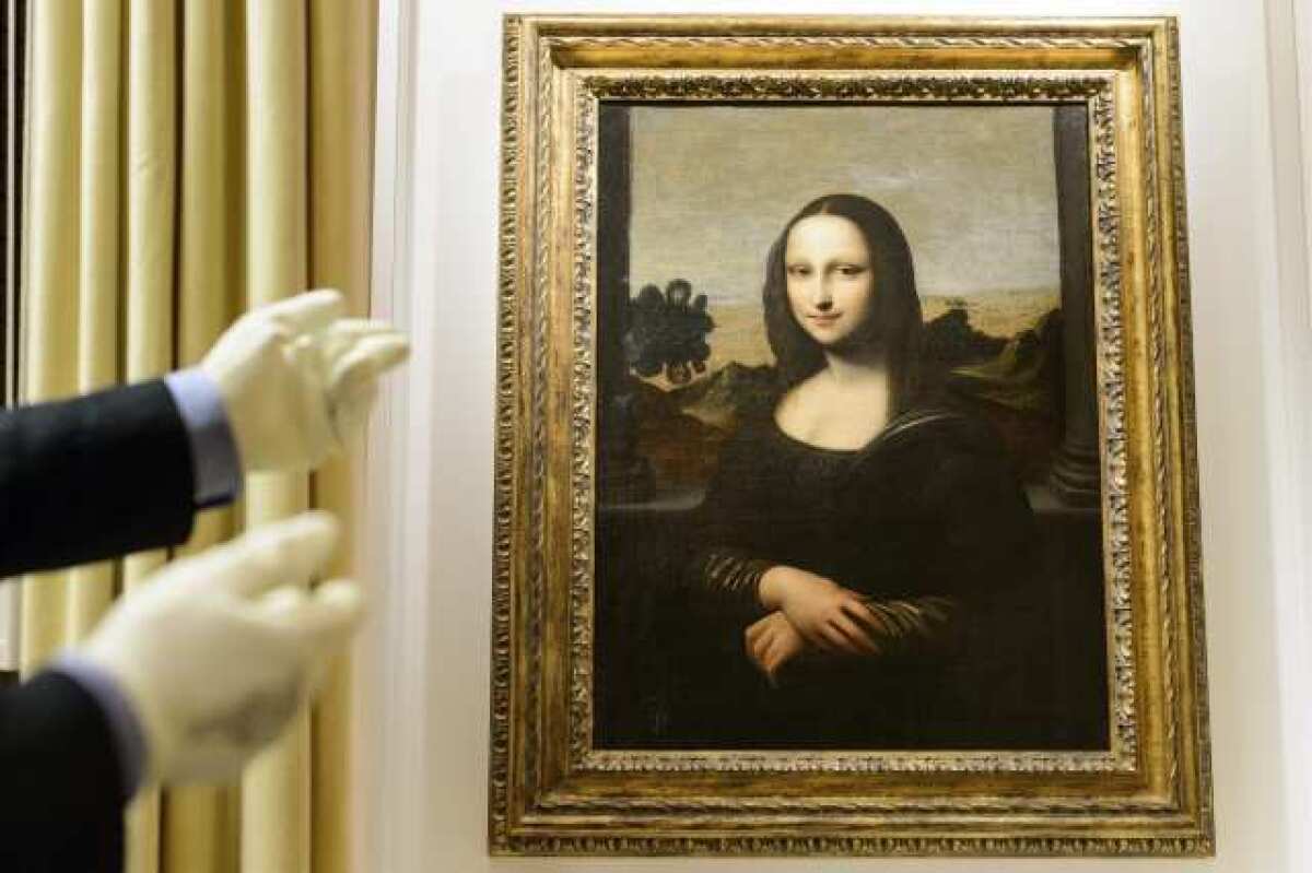 A painting attributed to Leonardo da Vinci that a Swiss group claims is an early version of the famous "Mona Lisa."