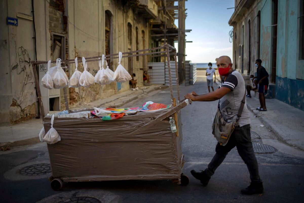 A street vendor in Havana