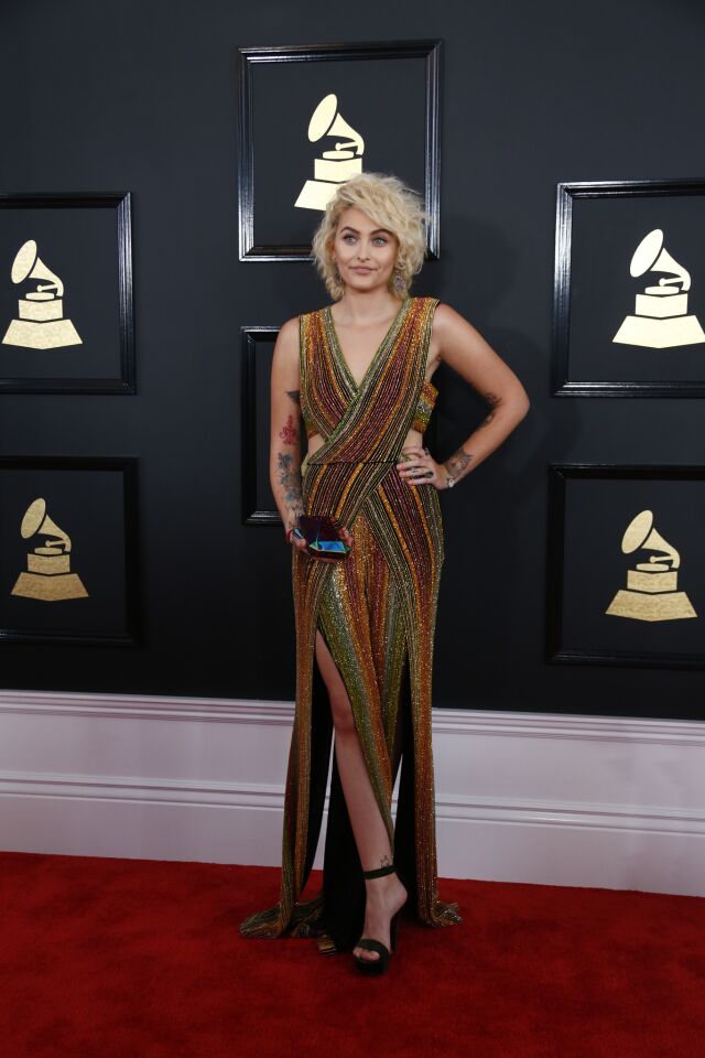 LOS ANGELES, CA - February 12, 2017 Paris Jackson during the arrivals at the 59th Annual GRAMMY Awards at STAPLES Center in Los Angeles, CA. Sunday, February 12, 2017. (Marcus Yam / Los Angeles Times)