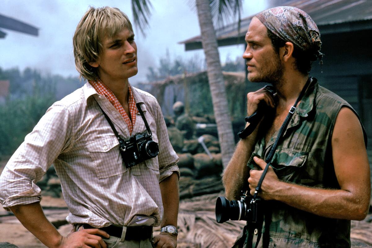 Julian Sands and John Malkovich in a scene from the 1985 Warner Bros. movie "The Killing Fields."