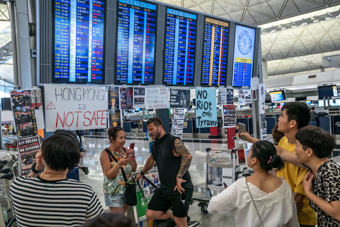 Hong Kong International Airport shuts down amid anti-government protests