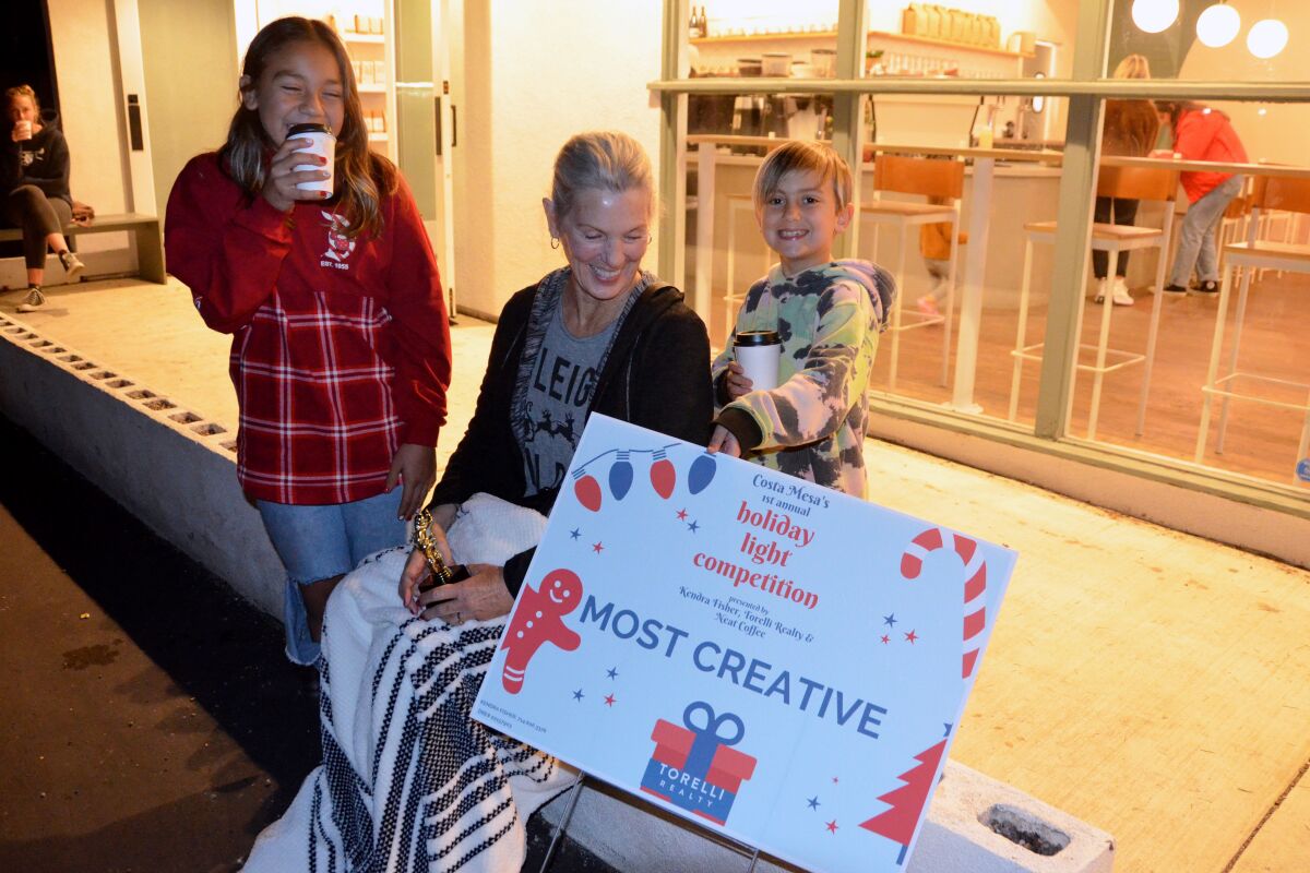 Most Creative went to Toni Elliott, seated with her grandchildren Brooklyn and Rigley during Saturday's awards party.