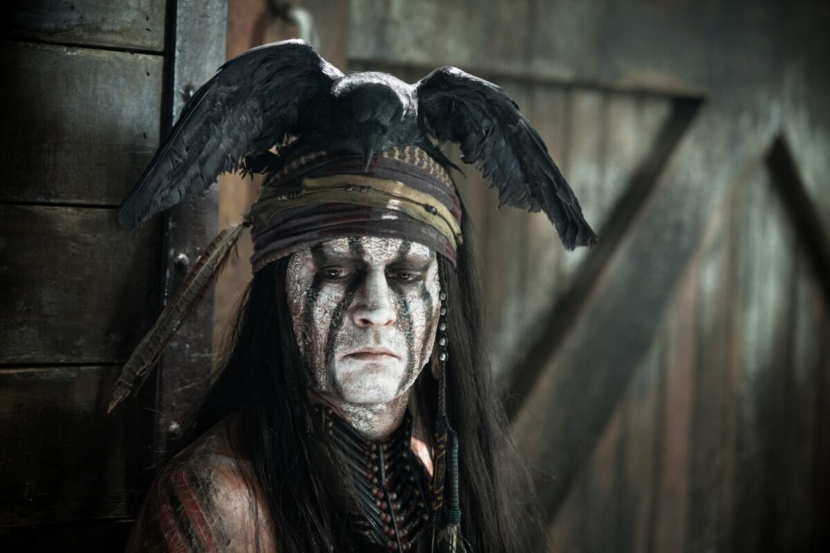 Johnny Depp as Tonto in the movie. "The Lone Ranger." (Peter Mountain / Disney)