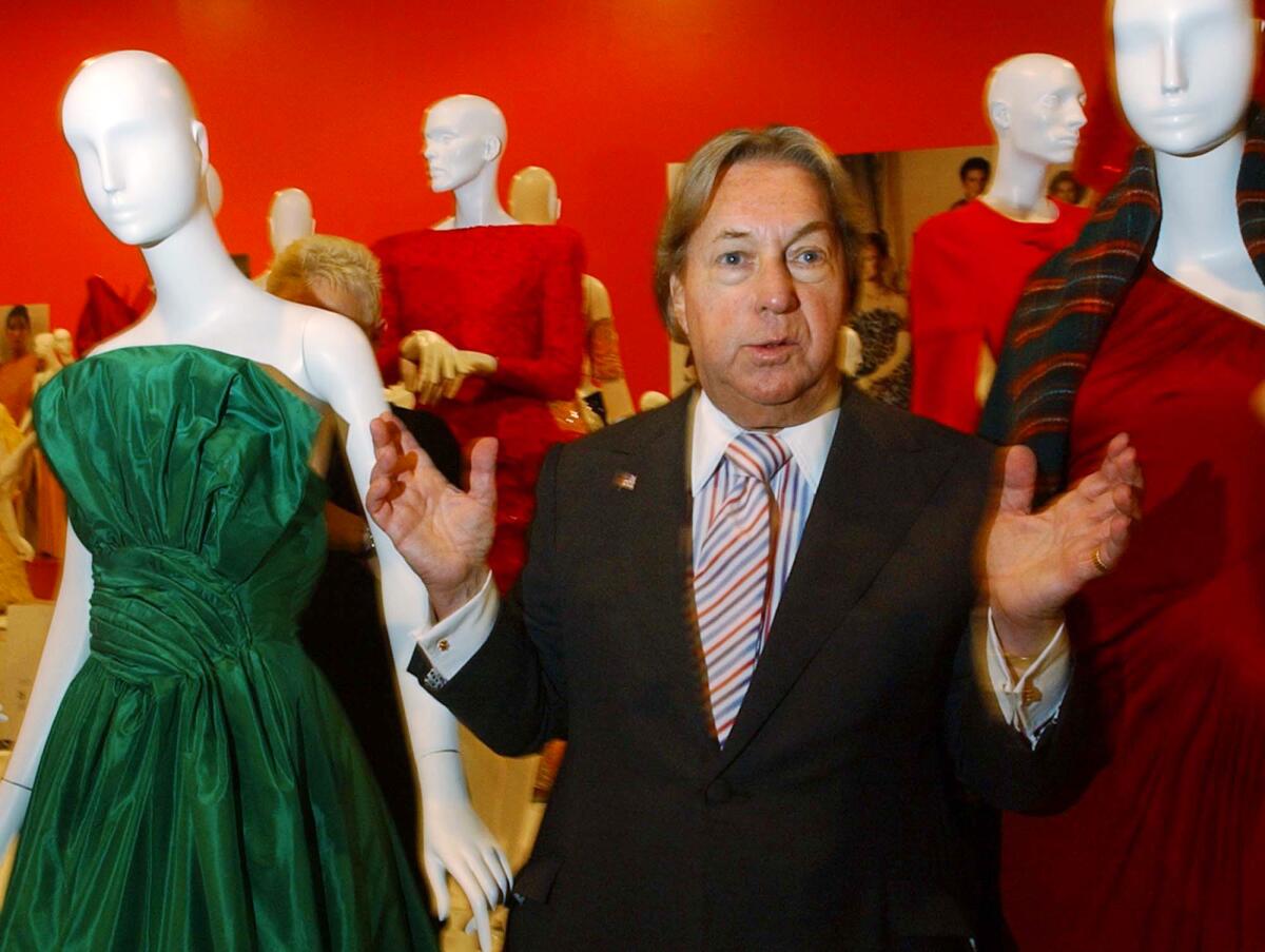 Arnold Scaasi at the Fashion Institute of Technology in New York in 2002.