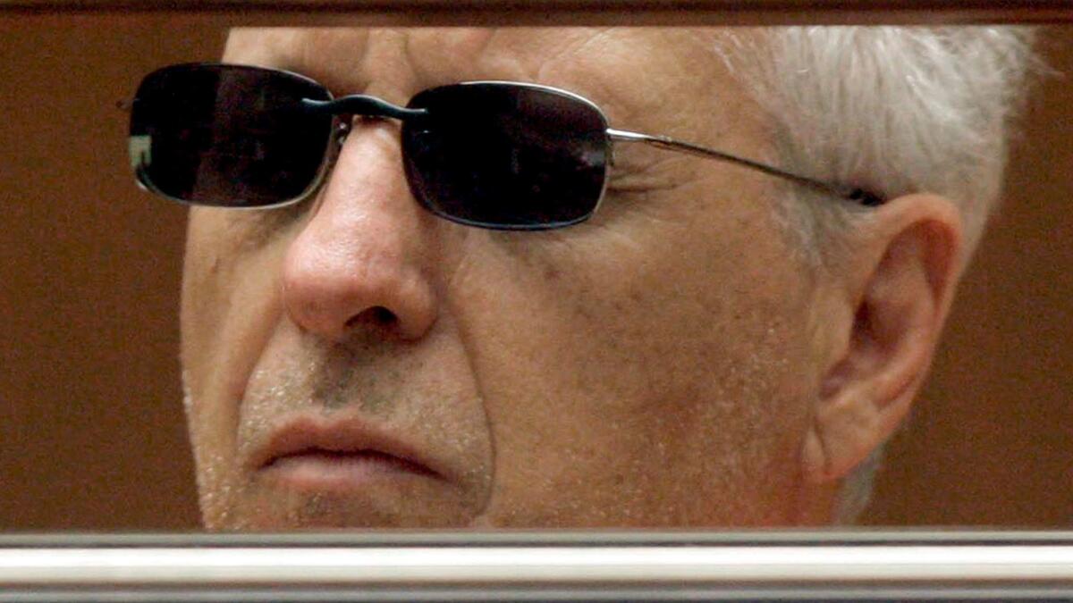 Former Hollywood private eye Anthony Pellicano in court in 2009. A federal judge sentenced him to 15 years in prison for illegally wiretapping phones for rich and famous clients.