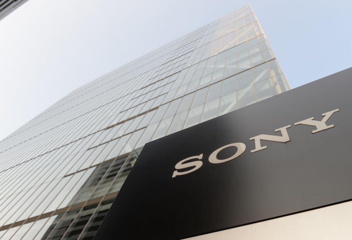 The Sony headquarters building in Tokyo.