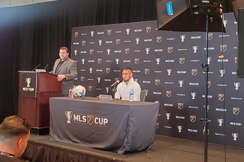 Cristian 'Chicho' Arando en el Día de Medios de la MLS previo a la gran final de la Copa MLS entre el LAFC y el Union de Filadelfia.