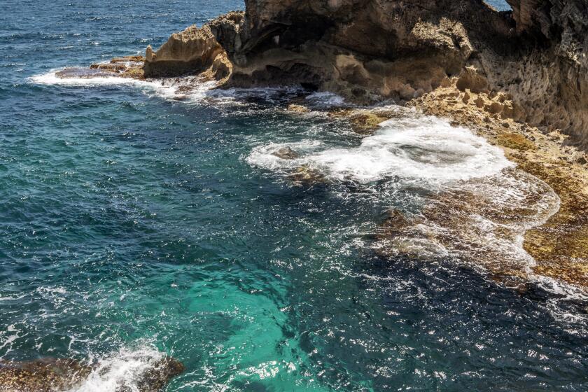 Cliffs surrounding La Cueva del Indio in Arecibo, Puerto RIco.