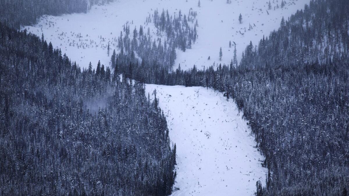 An avalanche on Mt. Victoria in Frisco, Colo., on Thursday.