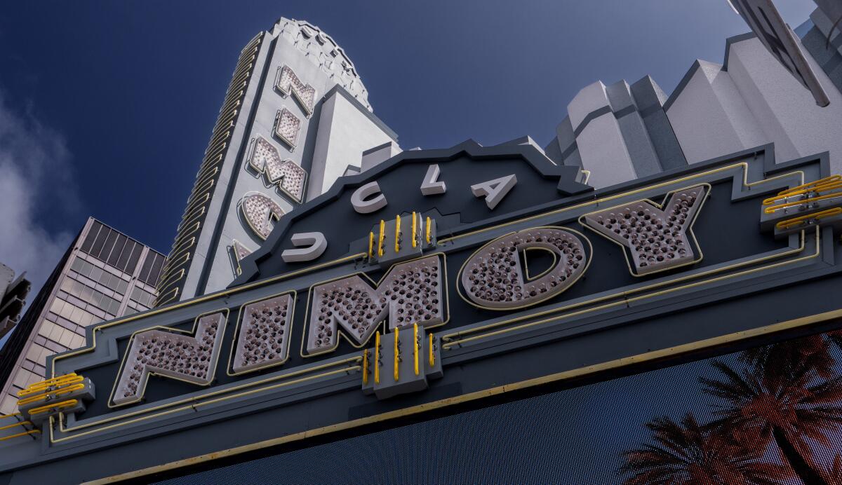 UCLA Nimoy Theater's marquee.