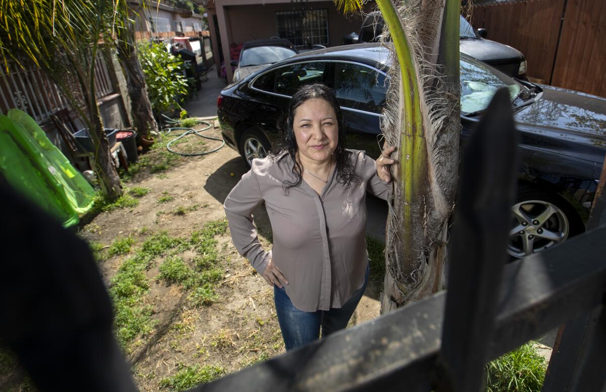 Nicolasa Huerta, 47, was laid off from her job as a truck driver transporting goods from China.