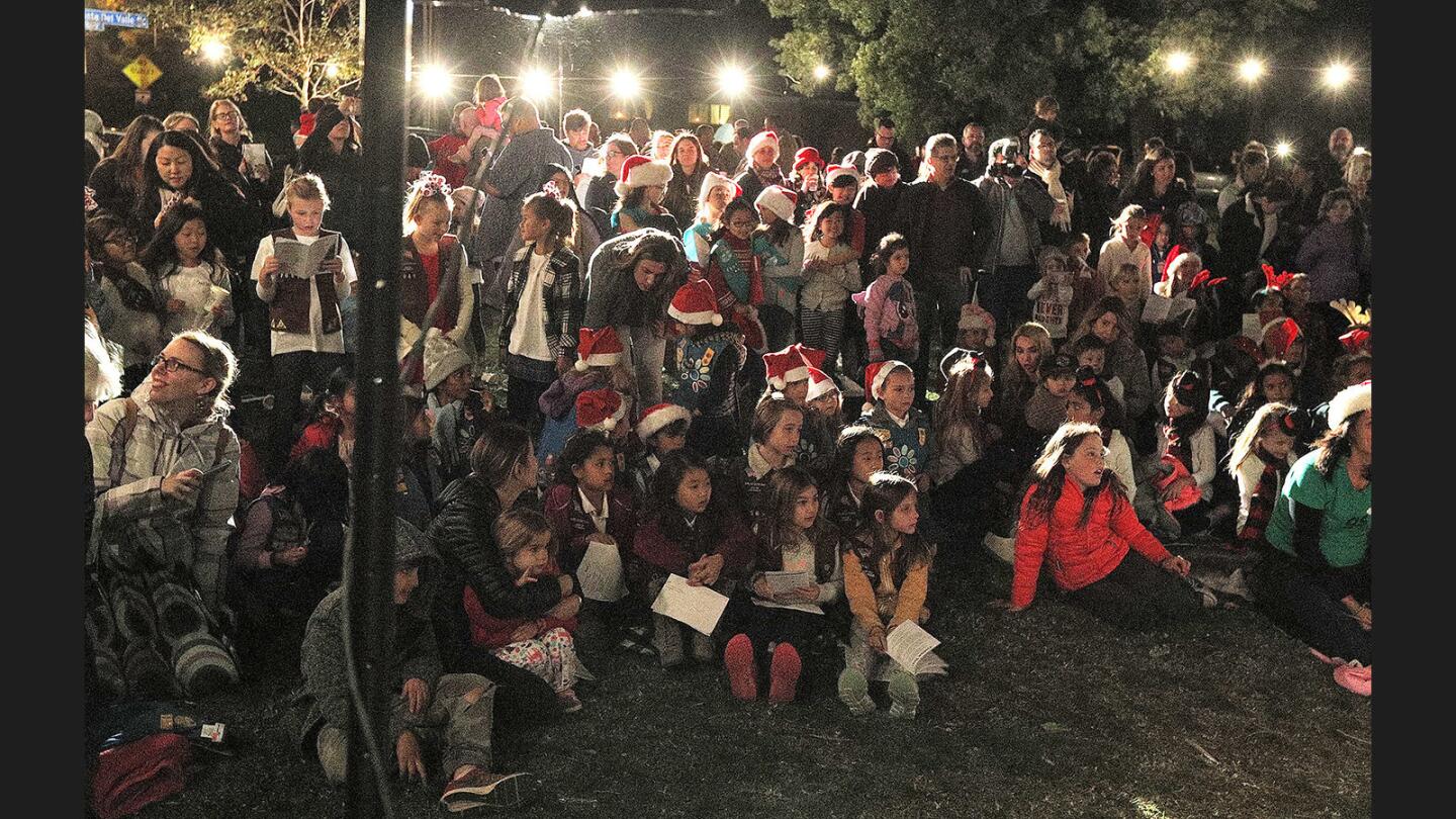 Photo Gallery: La Cañada Girl Scout Troops perform at Glenola Park tree lighting