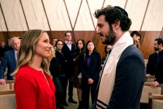 Kristen Bell as Joanne, left, and Adam Brody as Noah in episode 102 of "Nobody Wants This."