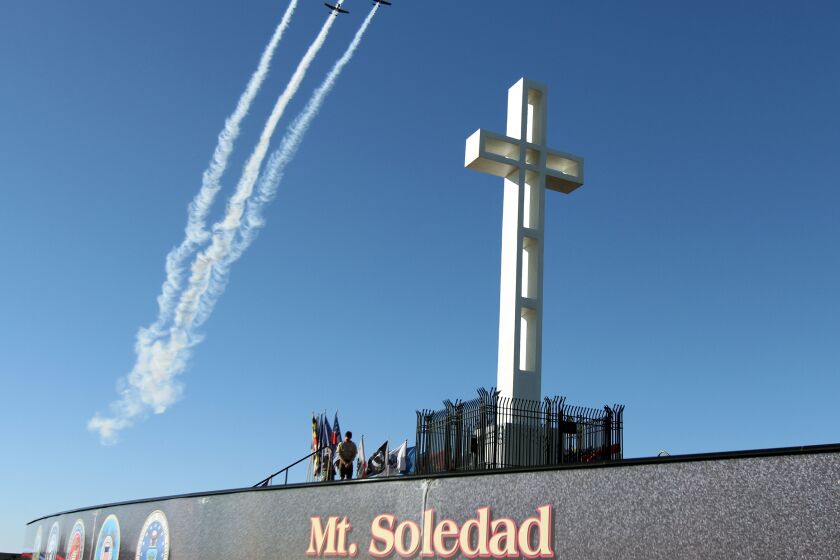 The traditional Mt. Soledad National Veterans Memorial event for Memorial Day will be online May 25.
