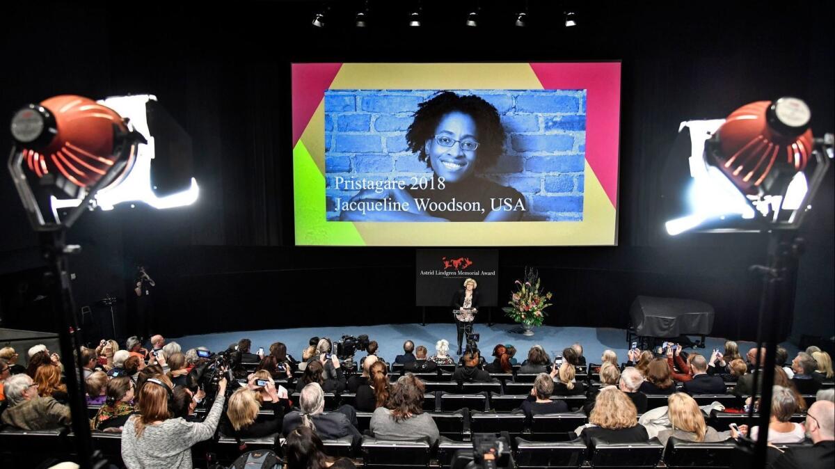 The chair of the Astrid Lindgren Memorial Award jury announces this year's laureate, Amercan writer Jacqueline Woodson.