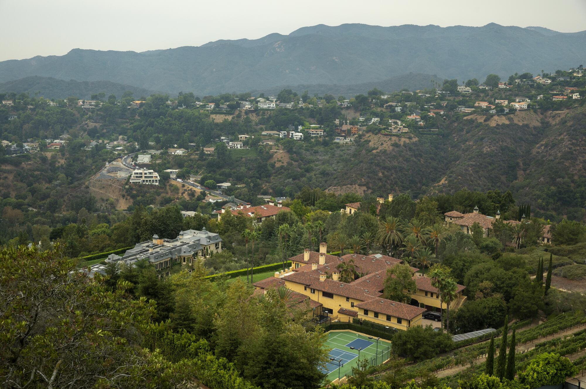 Mandeville Canyon in Brentwood. 