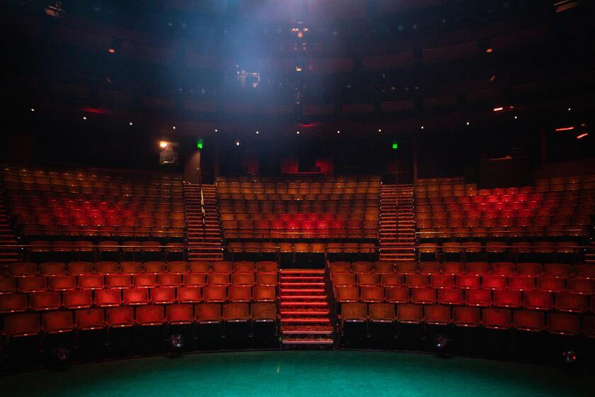 A view from center stage of "Slave Play" at the Mark Taper Forum on Saturday, Feb. 12, 2022 in Los Angeles, CA.