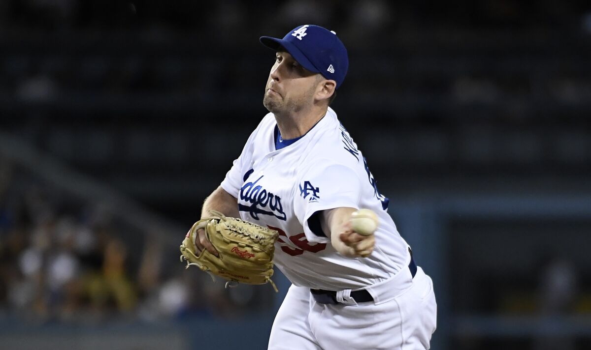 Dodgers reliever Adam Kolarek has performed well in his short time with the team.