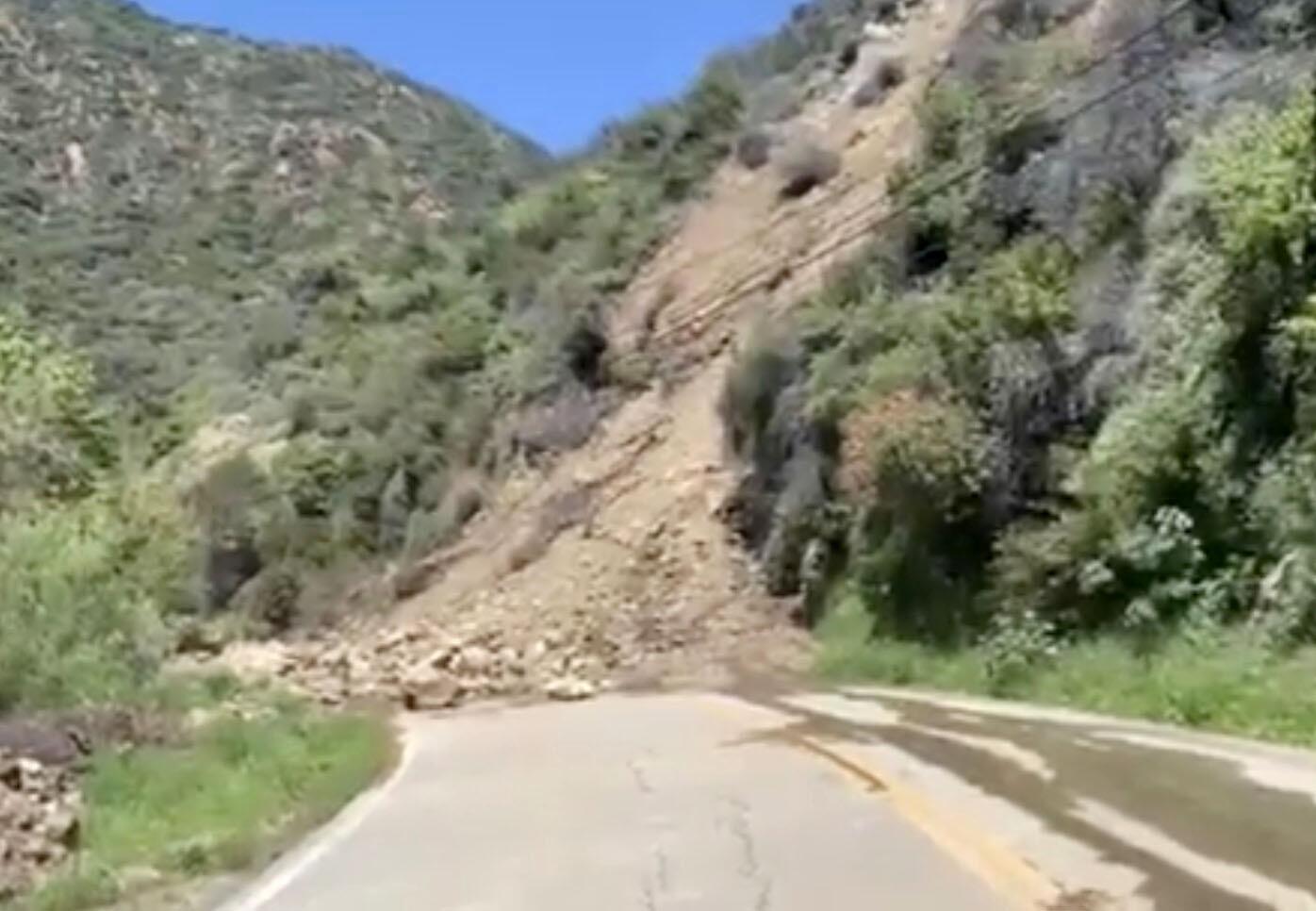 Topanga Canyon still closed by landslide, won't be cleared till fall