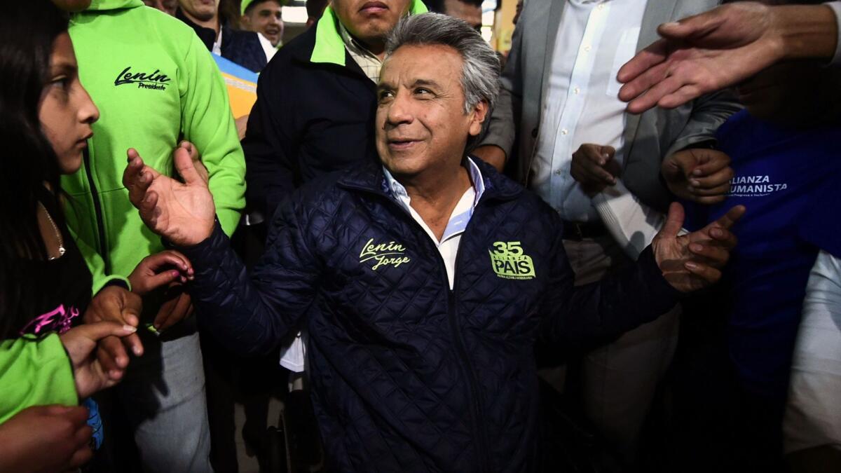 Ecuadorean presidential candidate Lenin Moreno has been more welcoming in his remarks about Julian Assange.