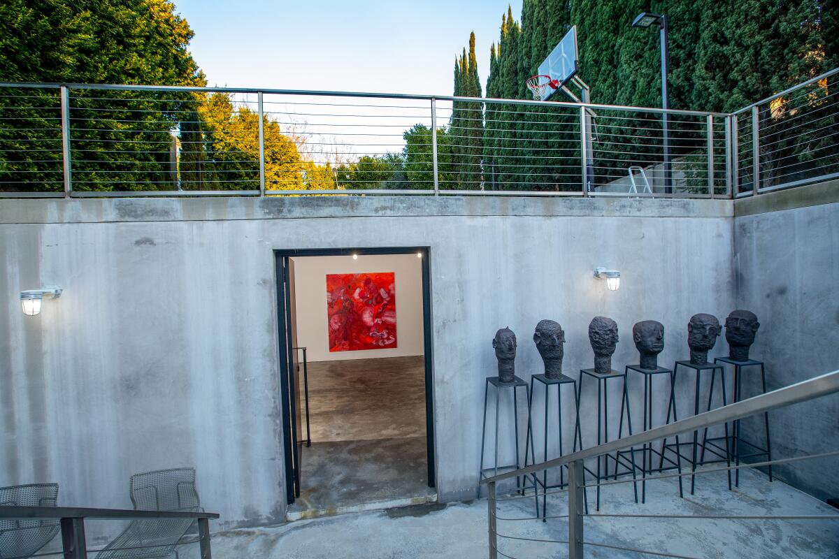 The entrance to art gallery "The Bunker," located on the grounds of Danny First's home in Los Angeles.
