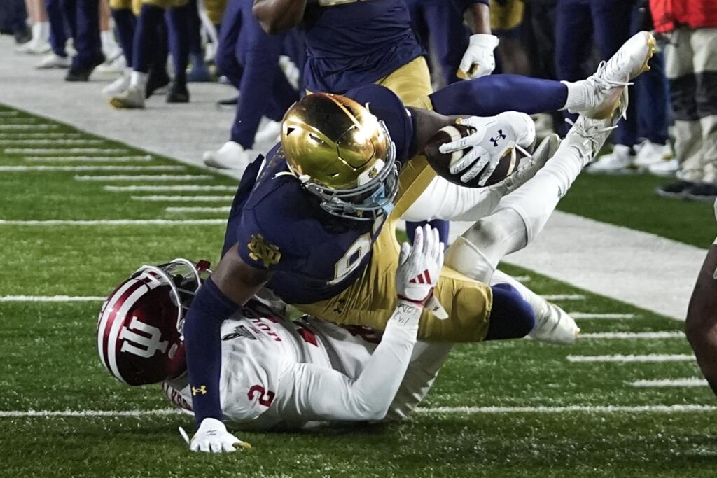 Notre Dame defeats Indiana in College Football Playoff opener Los