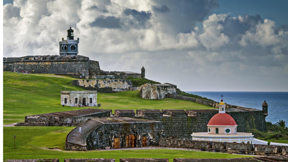 Puerto Rico's historic Fort San Felipe del Morro. Three airlines are offering $358 round-trip fares from LAX.